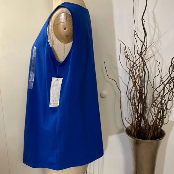 Jones New York total blue scoop neck tank top - Picture 3 of 7